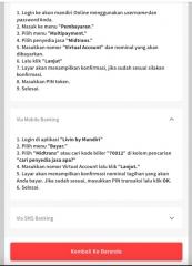PEMBAYARAN TAGIHAN AIR MOBILE BANKING MANDIRI
